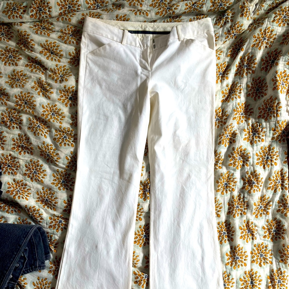 Theory White trousers w flare